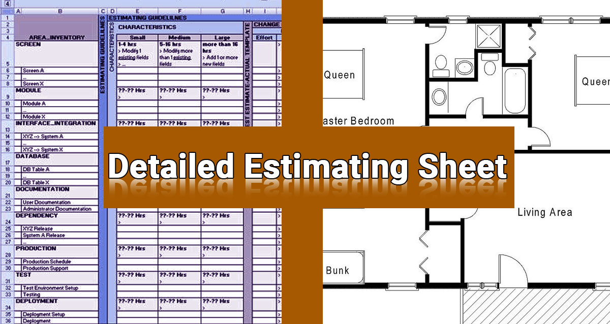 Detailed Estimating Sheet